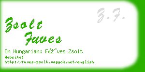 zsolt fuves business card